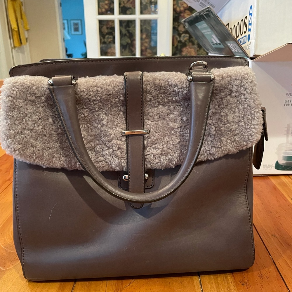 Coach shearling unique handbag